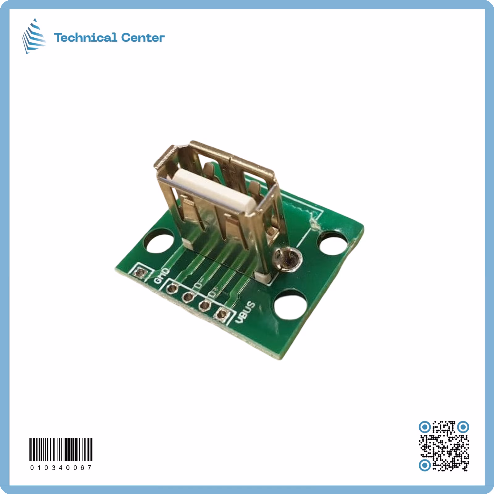 فيشة (USB-PCB) عمودي
