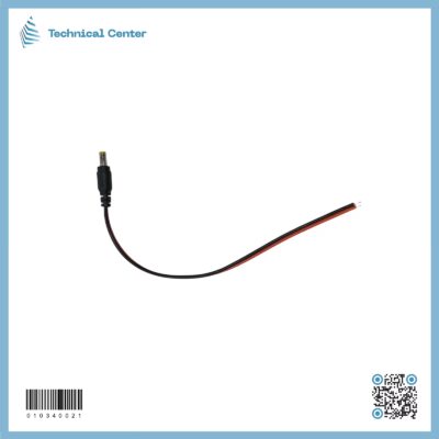 فيشة محولة  ذكر مع واير مطبوق (5.5X2.5)mm(12V)