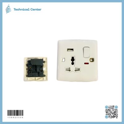 بلك سويج 13A+مصباح اشارة+USB (كورلن)