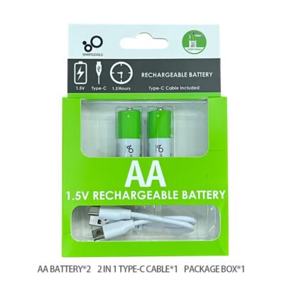 بطارية شحن قلم  (smartoools)(1.5V)(2 قطعة+كيبل)