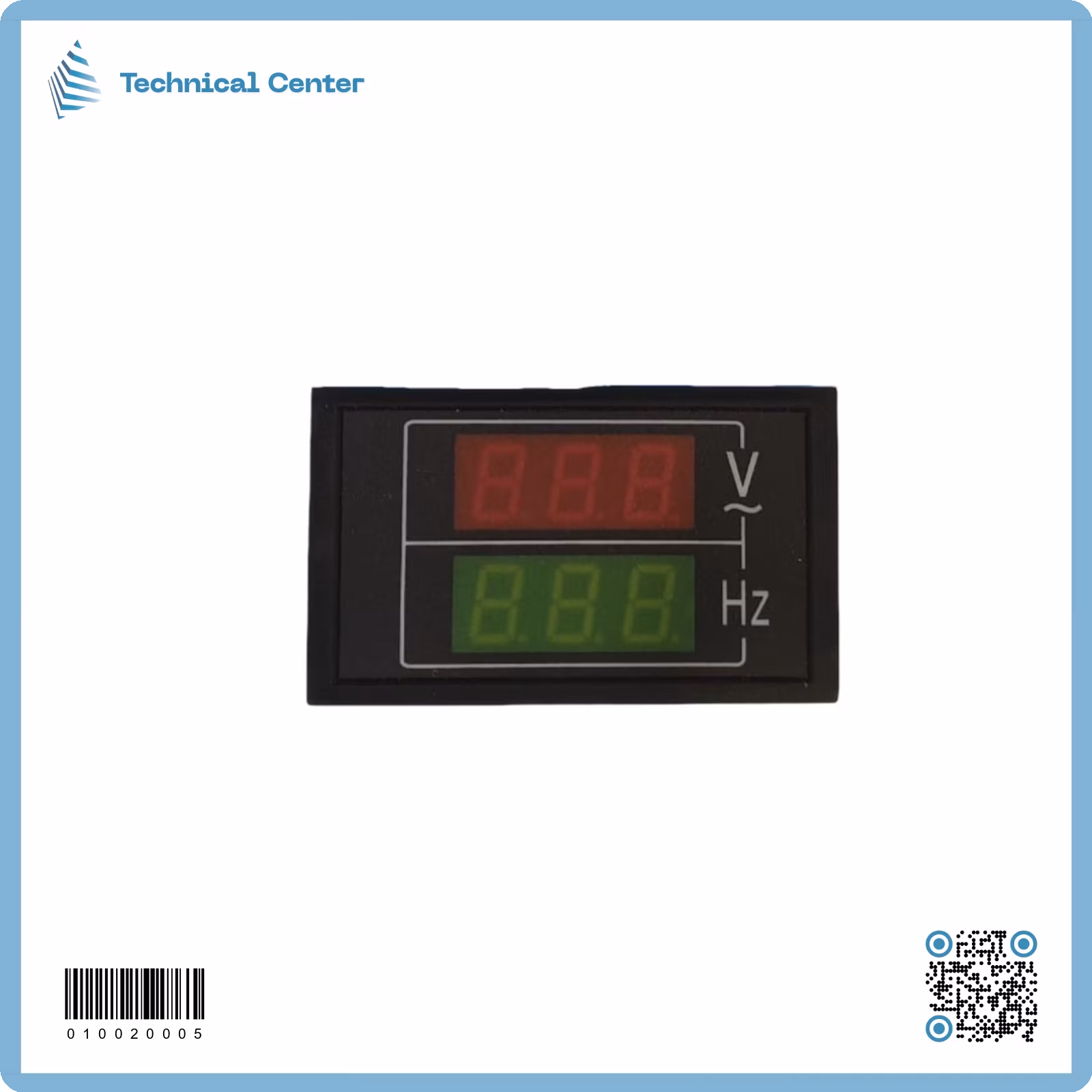 مقياس (V-Hz) AC مستطيل شاشة حمراء