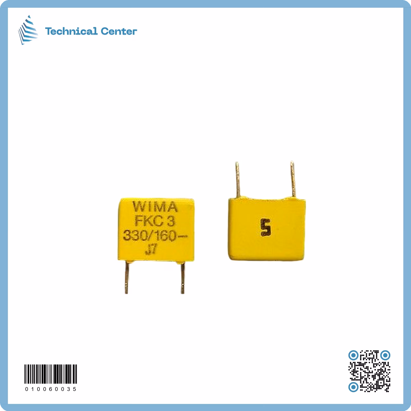 متسعة  (330pf-160V) اصفر