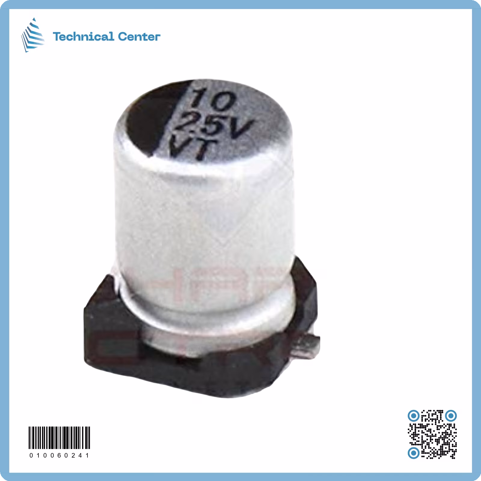 متسعةelectrolytic capacitor-SMD (10µf-25V)