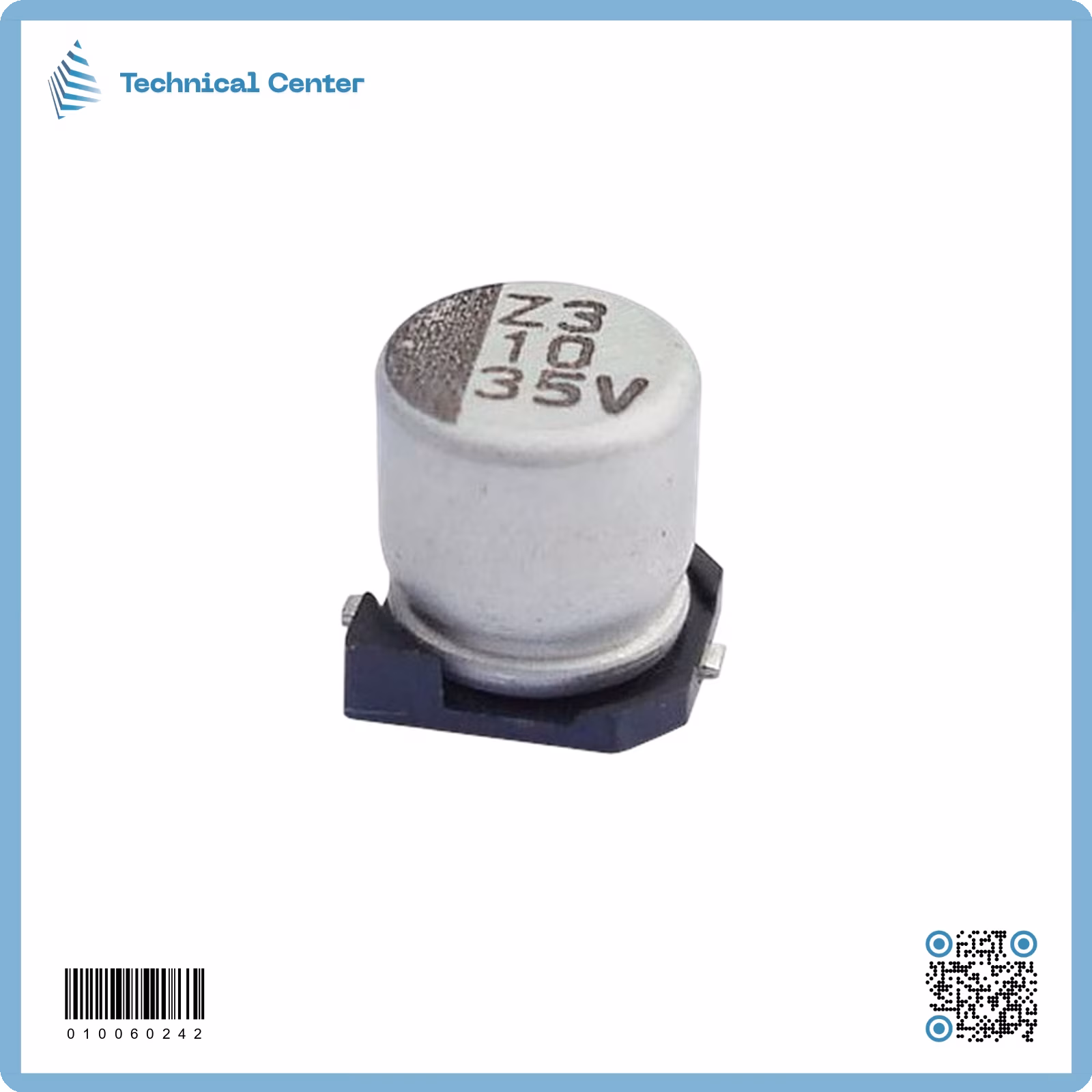 متسعةelectrolytic capacitor-SMD (10µf-35V)