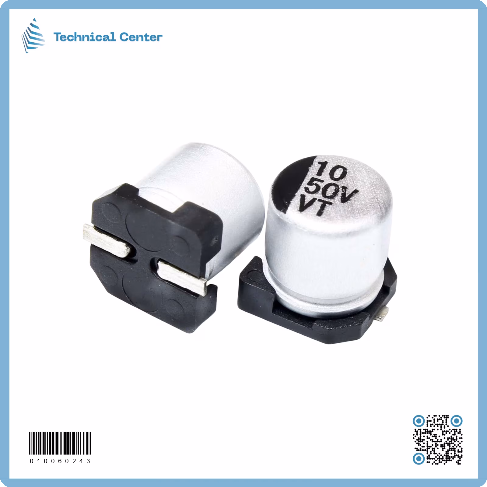 متسعةelectrolytic capacitor-SMD (10µf-50V)