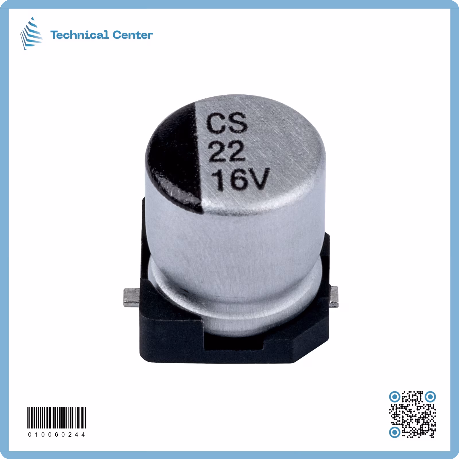 متسعةelectrolytic capacitor-SMD (22µf-16V)