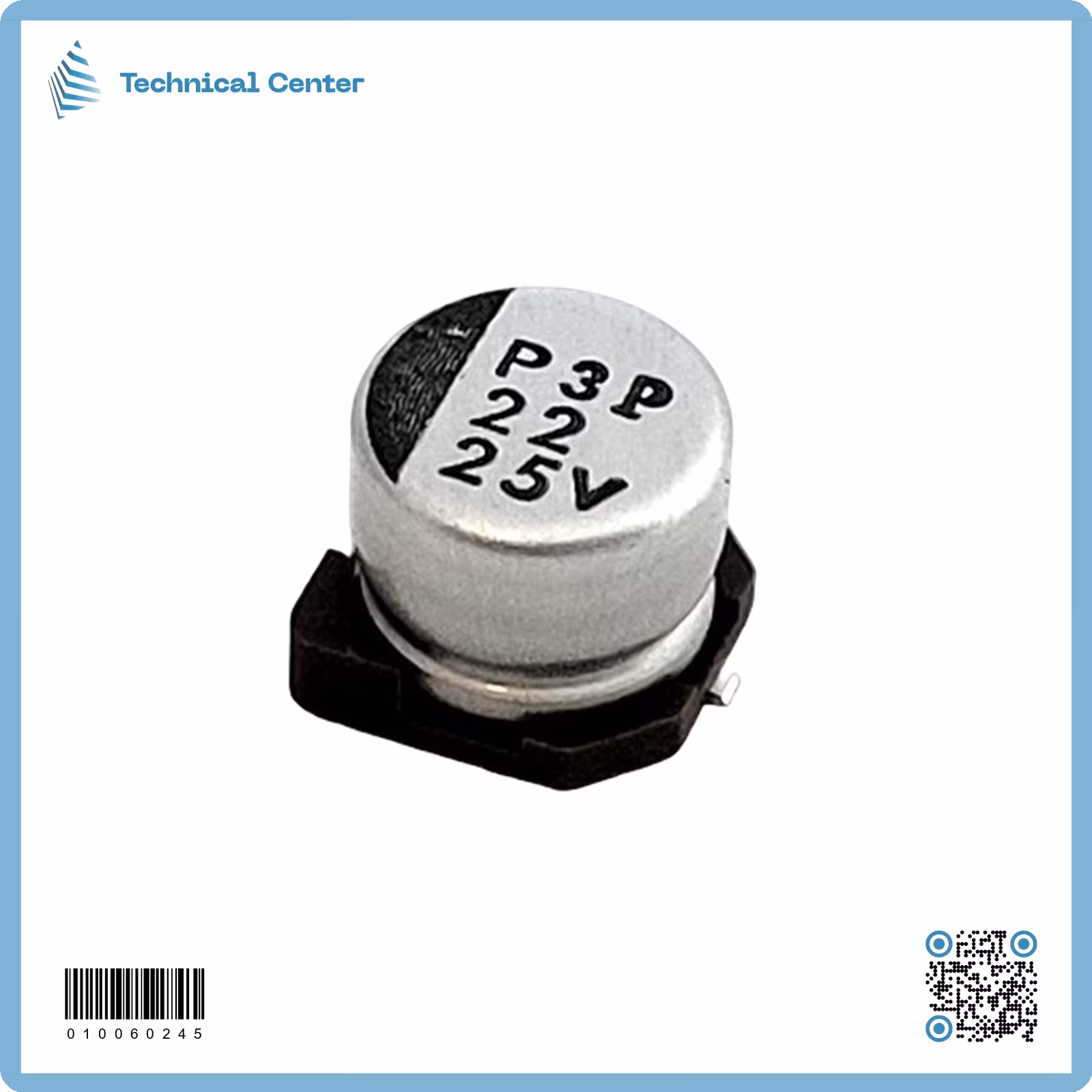 متسعةelectrolytic capacitor-SMD (22µf-25V)