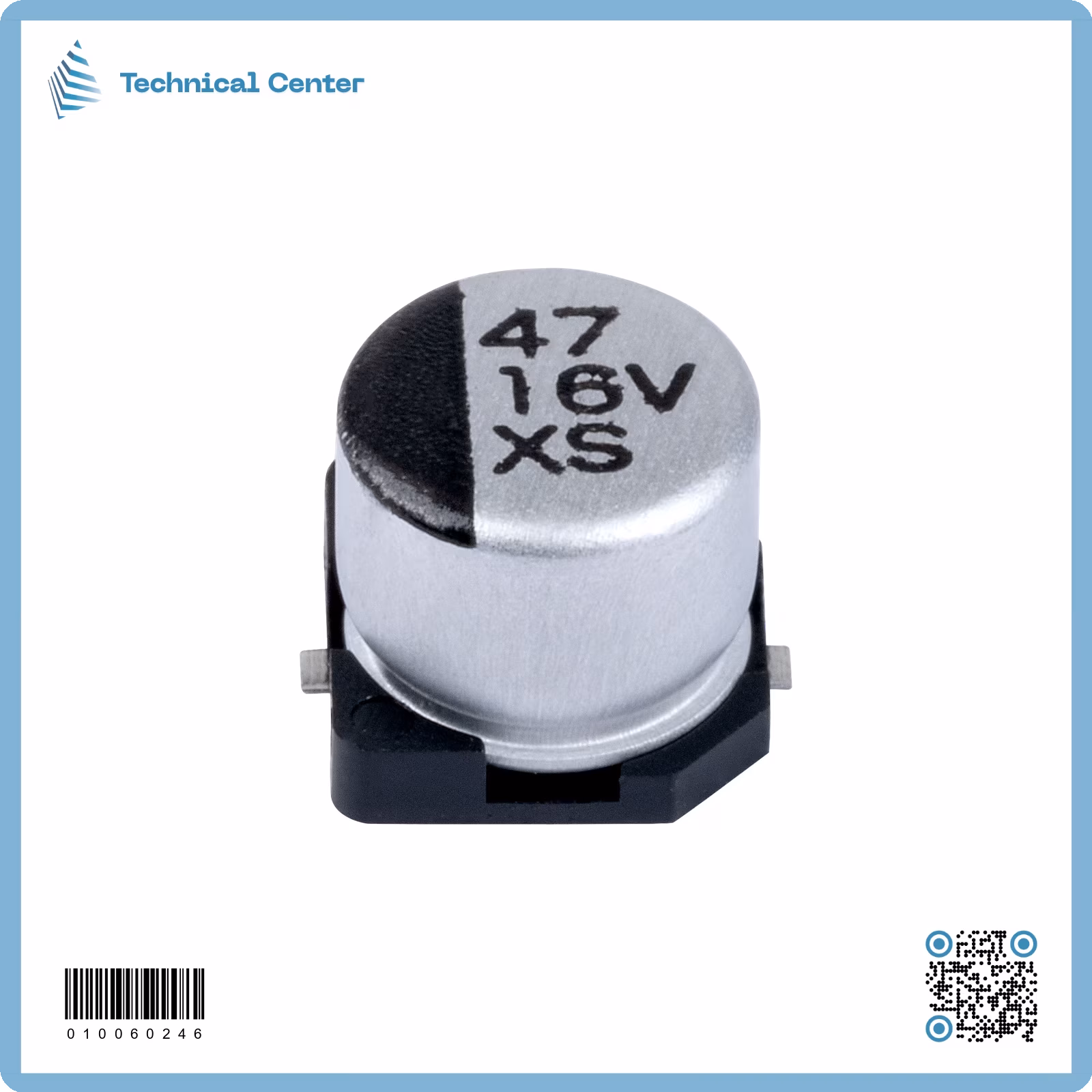 متسعةelectrolytic capacitor-SMD (47µf-16V)