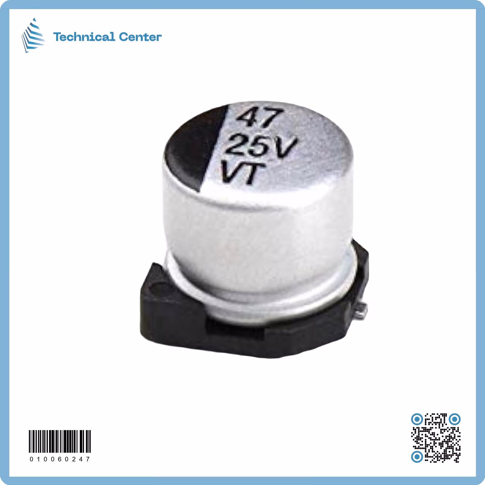 متسعةelectrolytic capacitor-SMD (47µf-25V)
