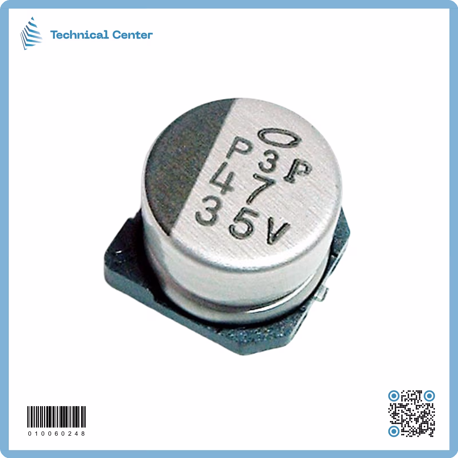 متسعةelectrolytic capacitor-SMD (47µf-35V)