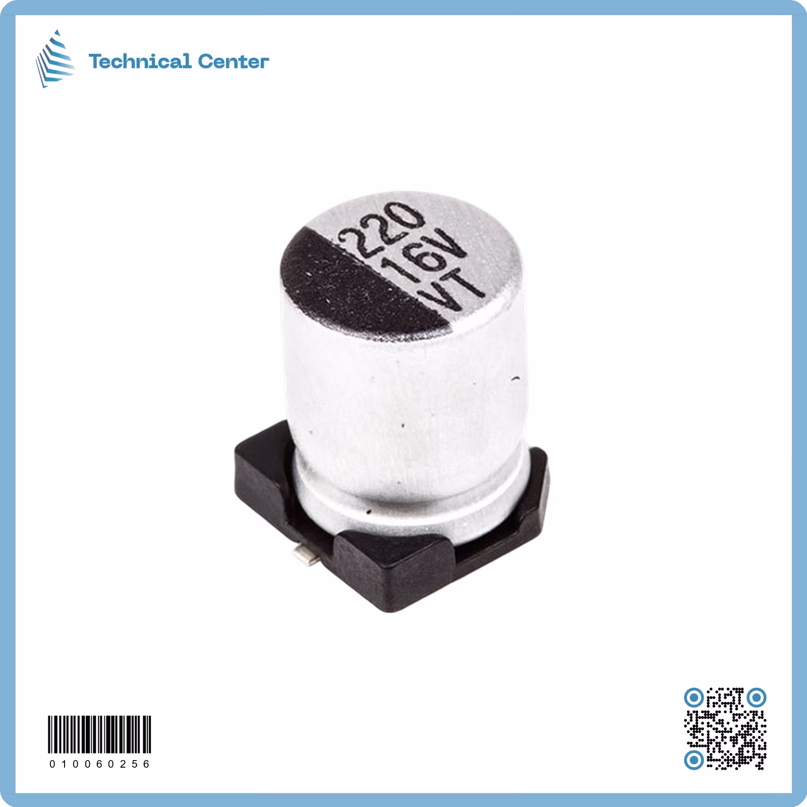 متسعةelectrolytic capacitor-SMD (220µf-16V)