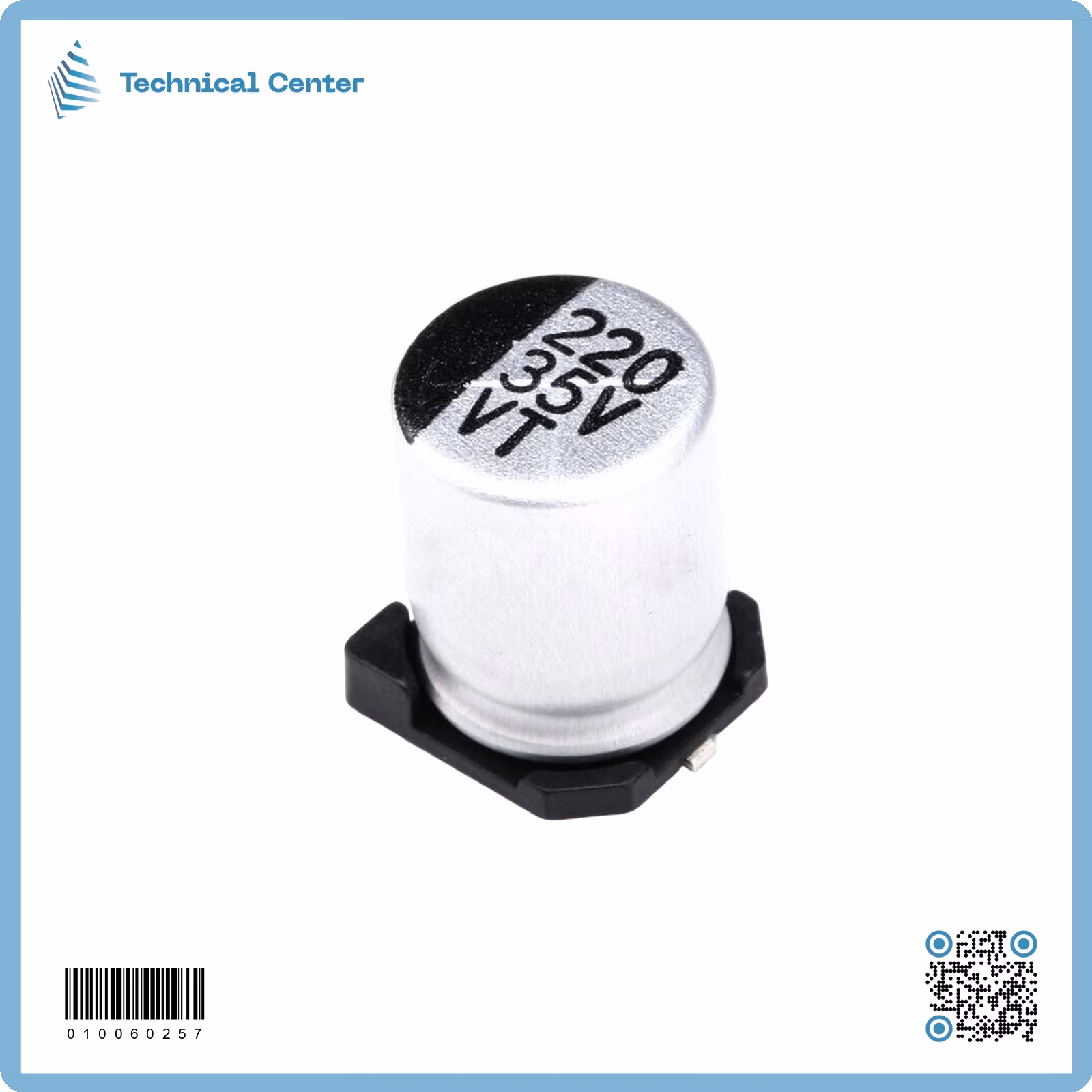 متسعةelectrolytic capacitor-SMD (220µf-35V)