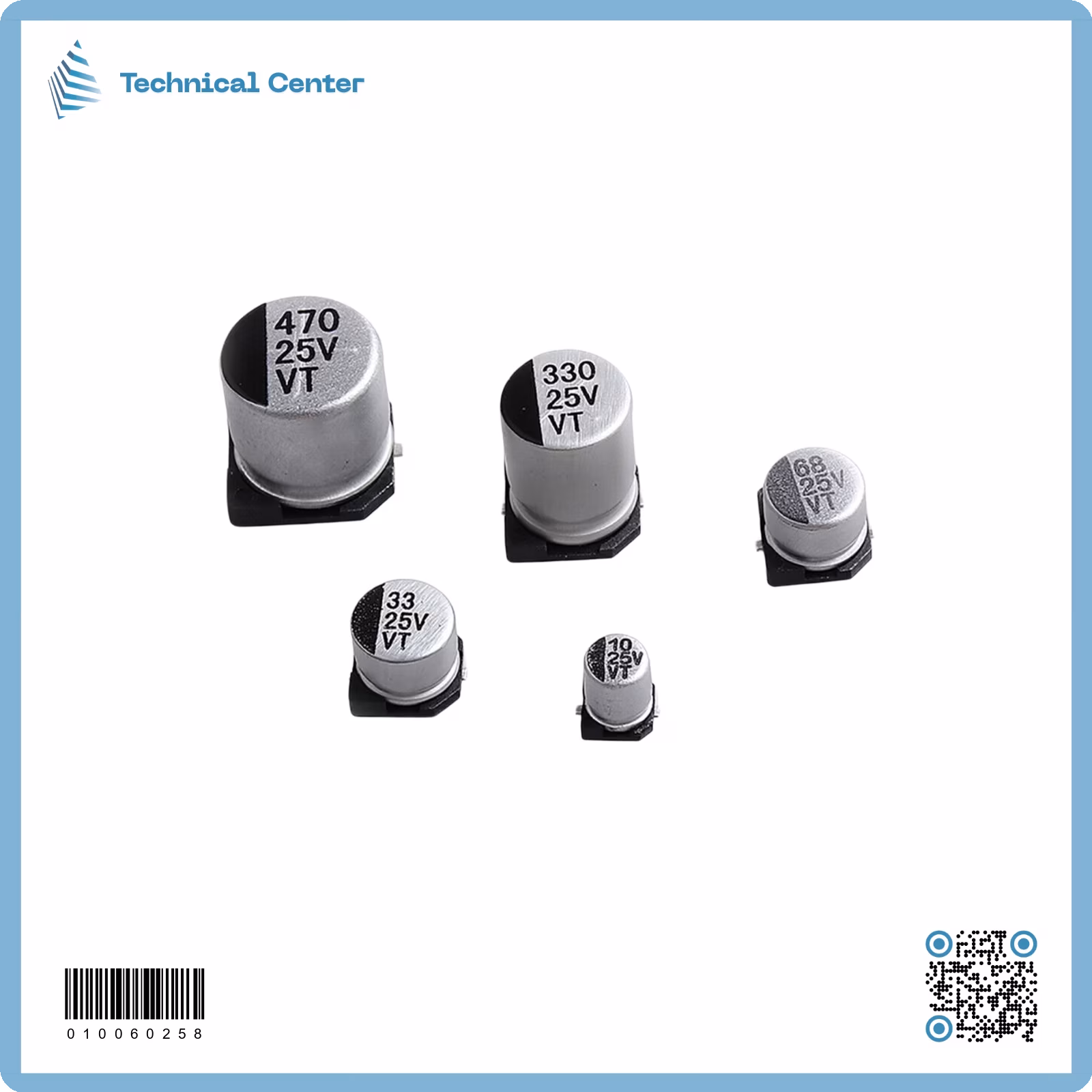 متسعةelectrolytic capacitor-SMD (330µf-25V)