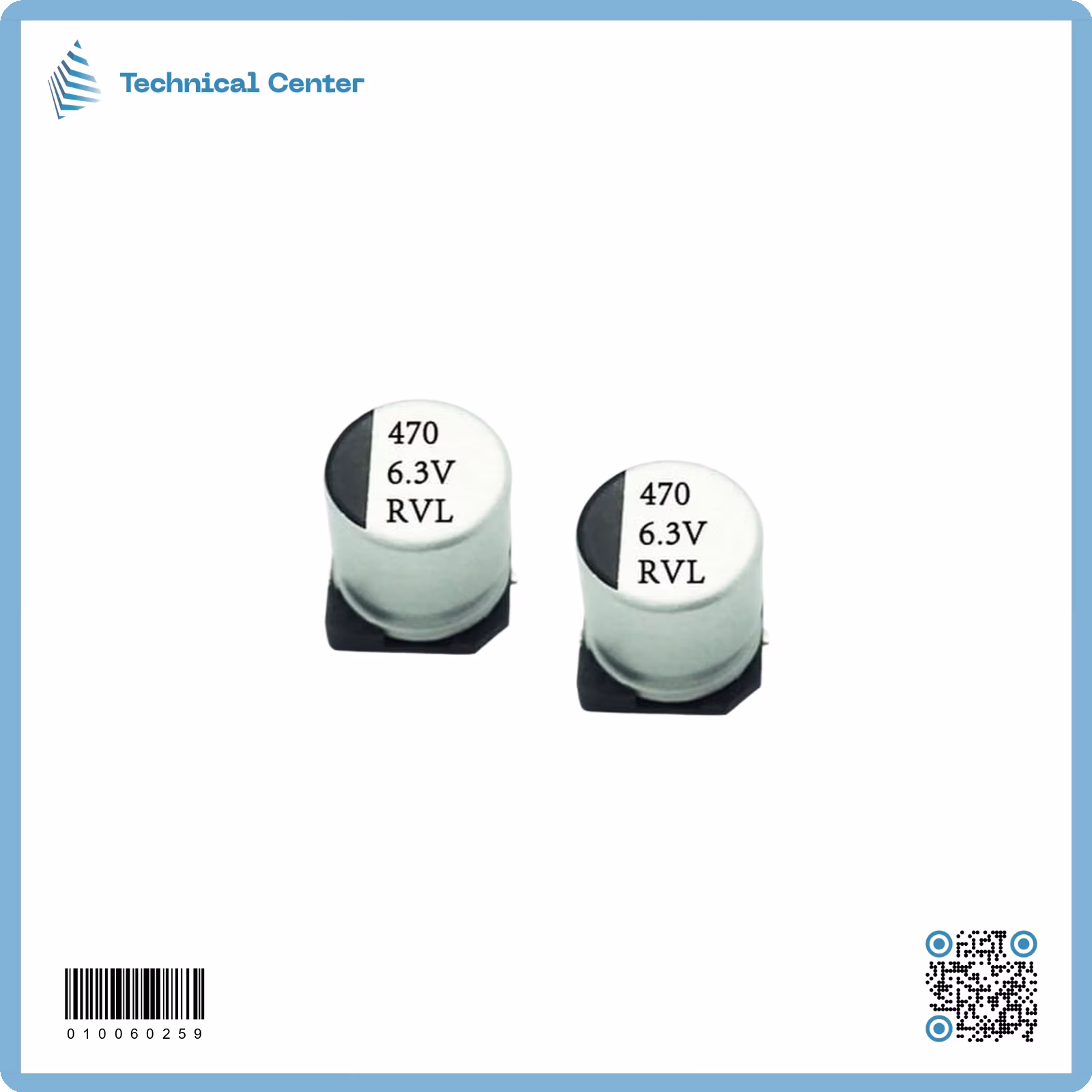 متسعةelectrolytic capacitor-SMD (470µf-6.3V)