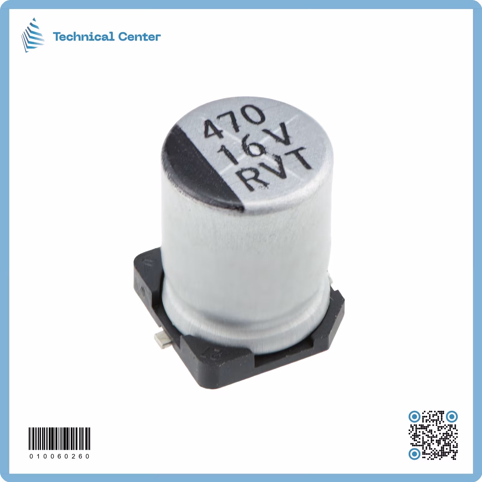 متسعةelectrolytic capacitor-SMD (470µf-16V)