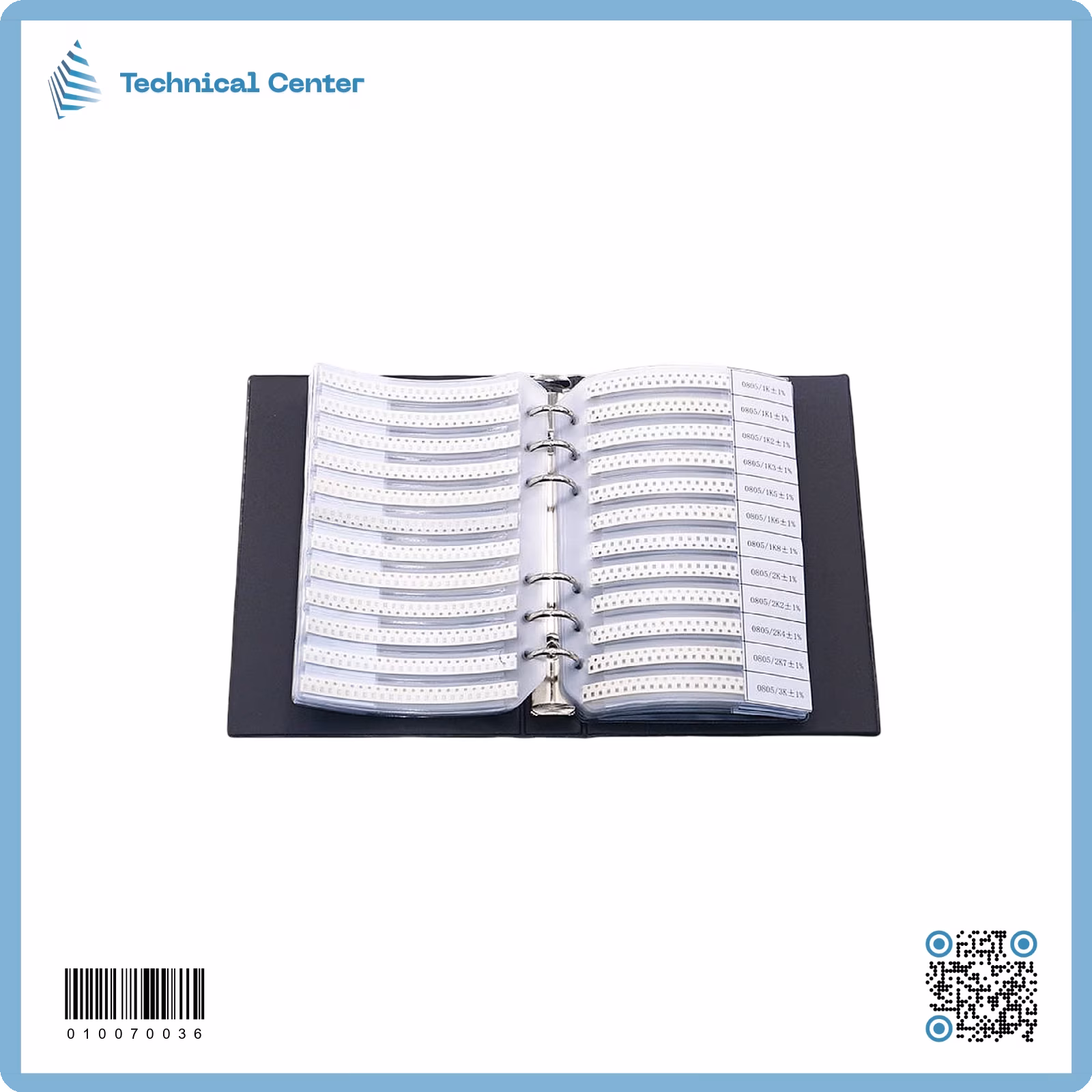 (170 valuesX50pcs)0805 SMDدفتر مقاومات