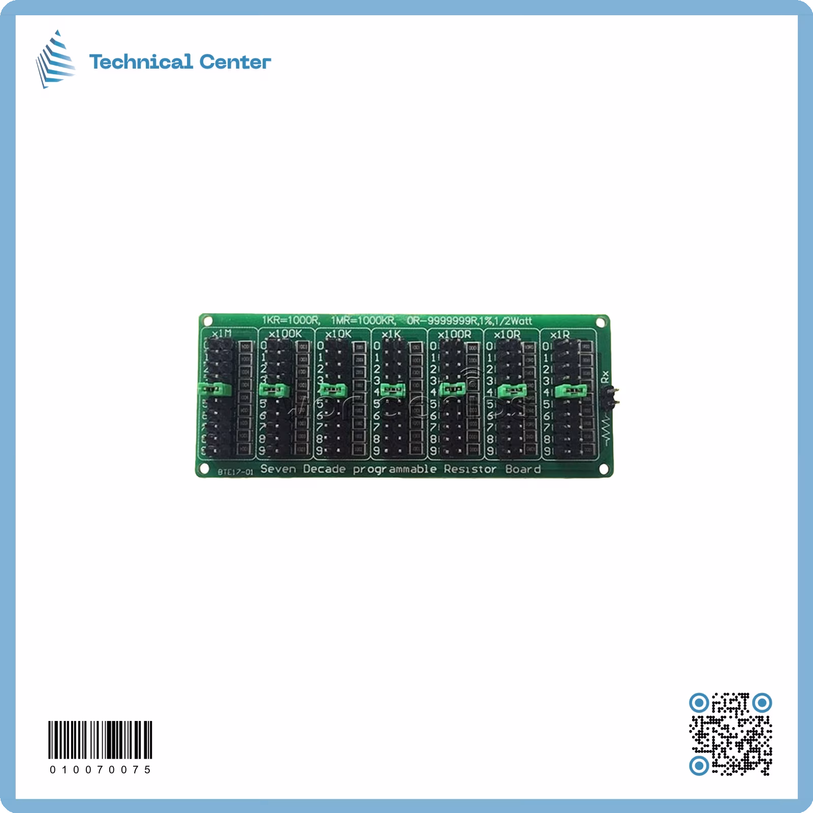 (7 decade programmable resistor board)مقاومات متغيرة مختبرية