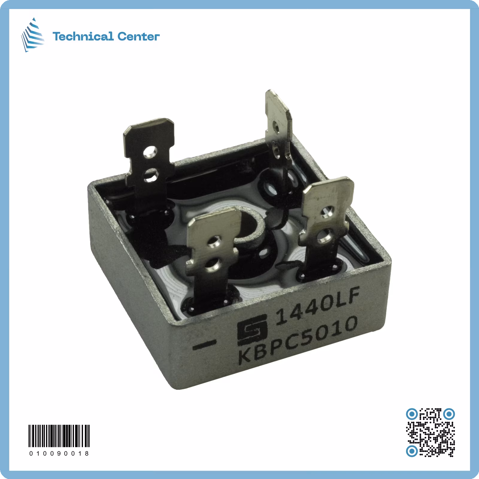 برج دايود  KBPC 5010  50A  اسود-رصاصي