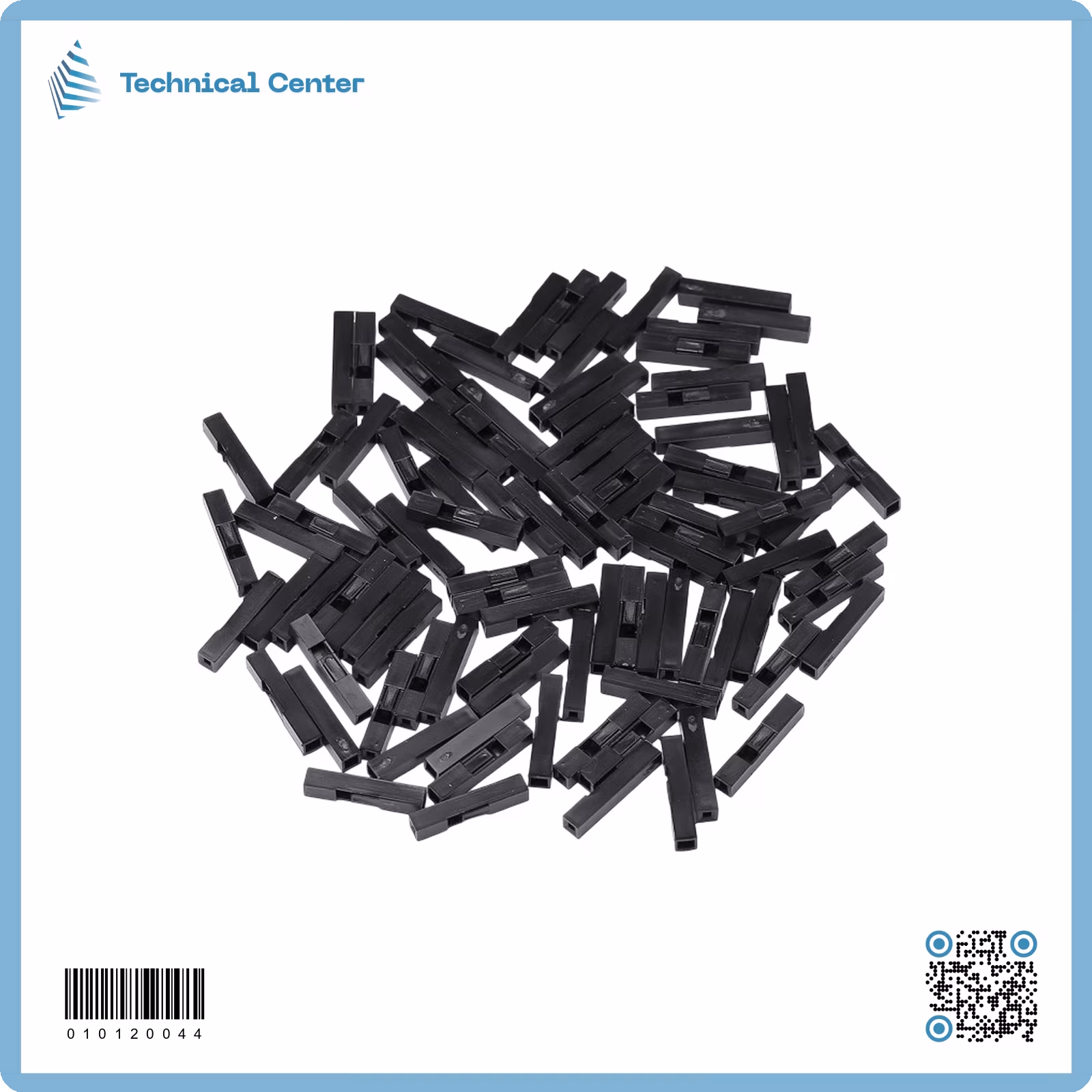 غطاء كلبس معدني بلاستيك اسود (2.54mm)