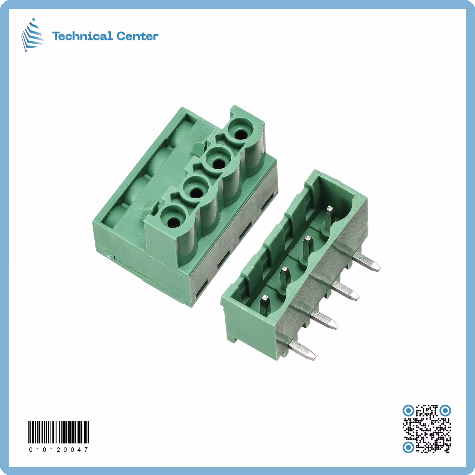 كونكتر(PCB ذكر+ انثى  برغي)(5.08mm)(4pin)