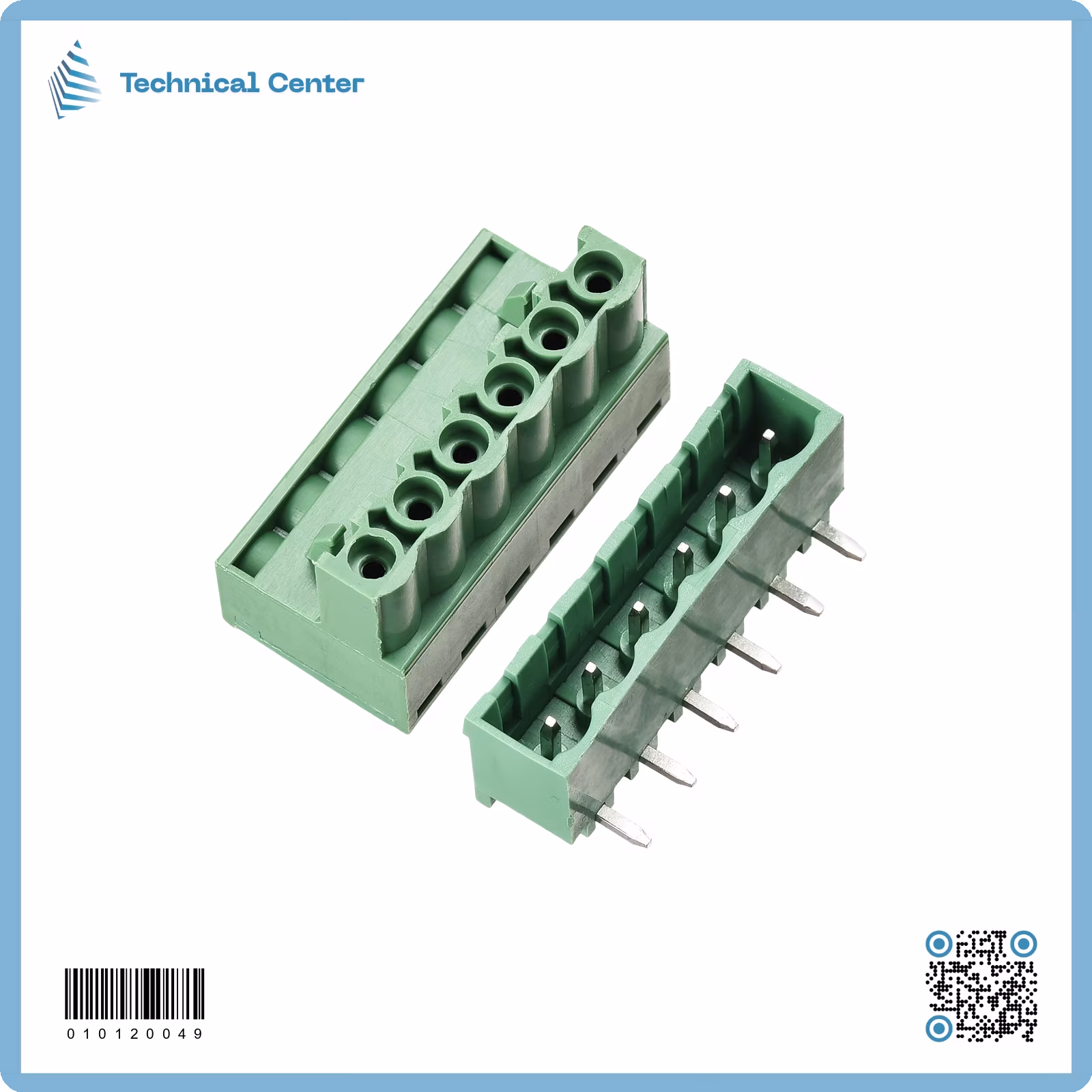 كونكتر(PCB ذكر+ انثى  برغي)(5.08mm)(6pin)