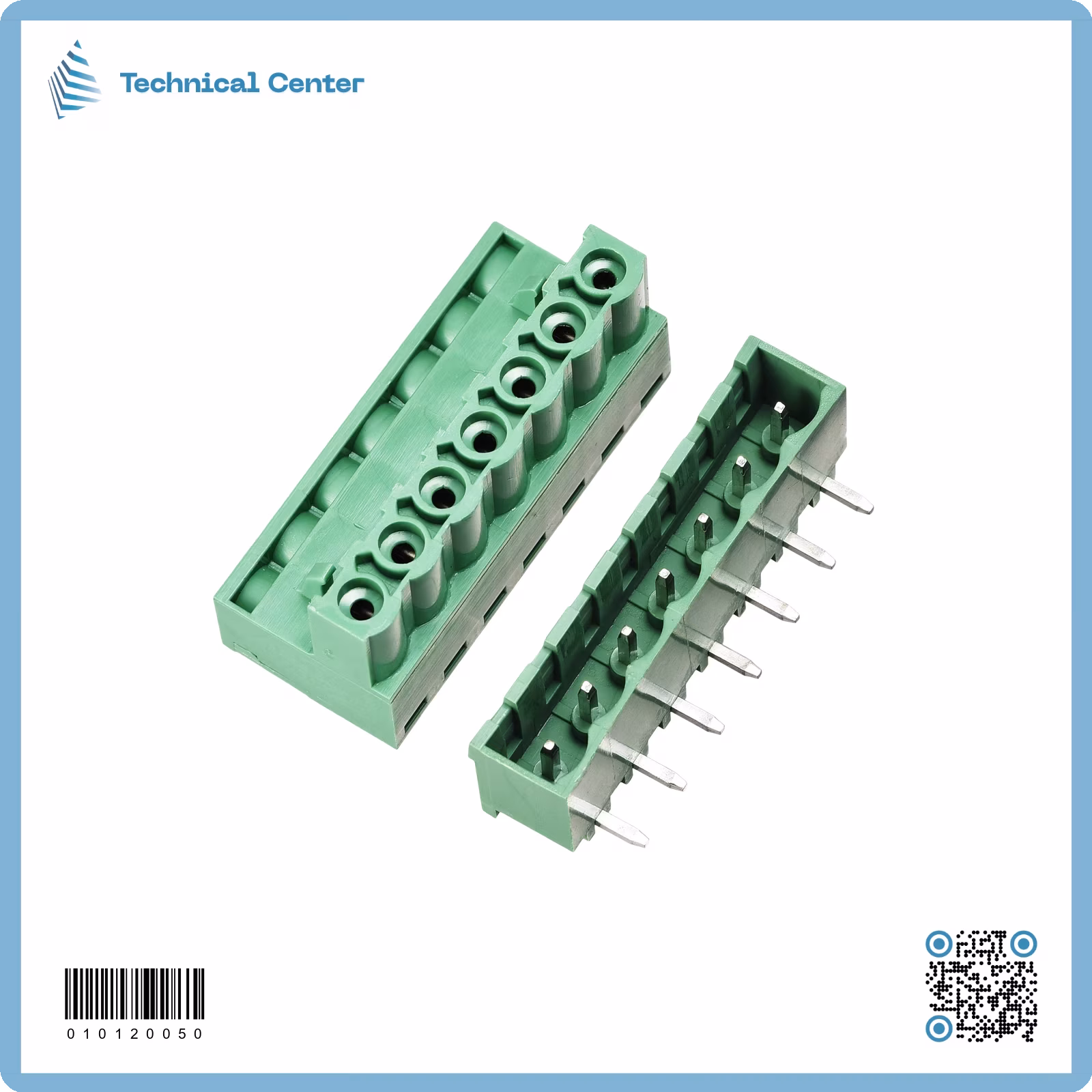 كونكتر(PCB ذكر+ انثى  برغي)(5.08mm)(7pin)