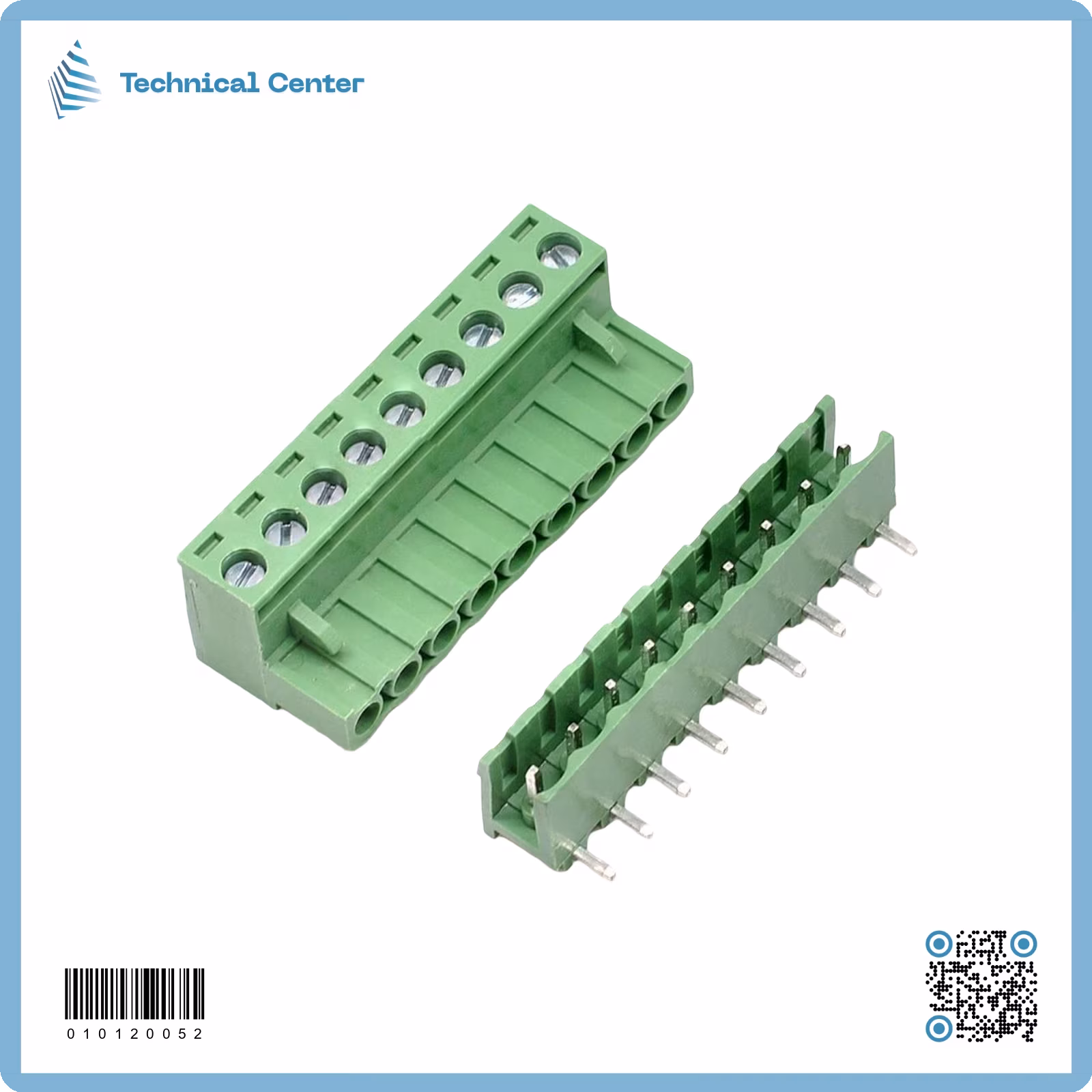 كونكتر(PCB ذكر+ انثى  برغي)(5.08mm)(9pin)