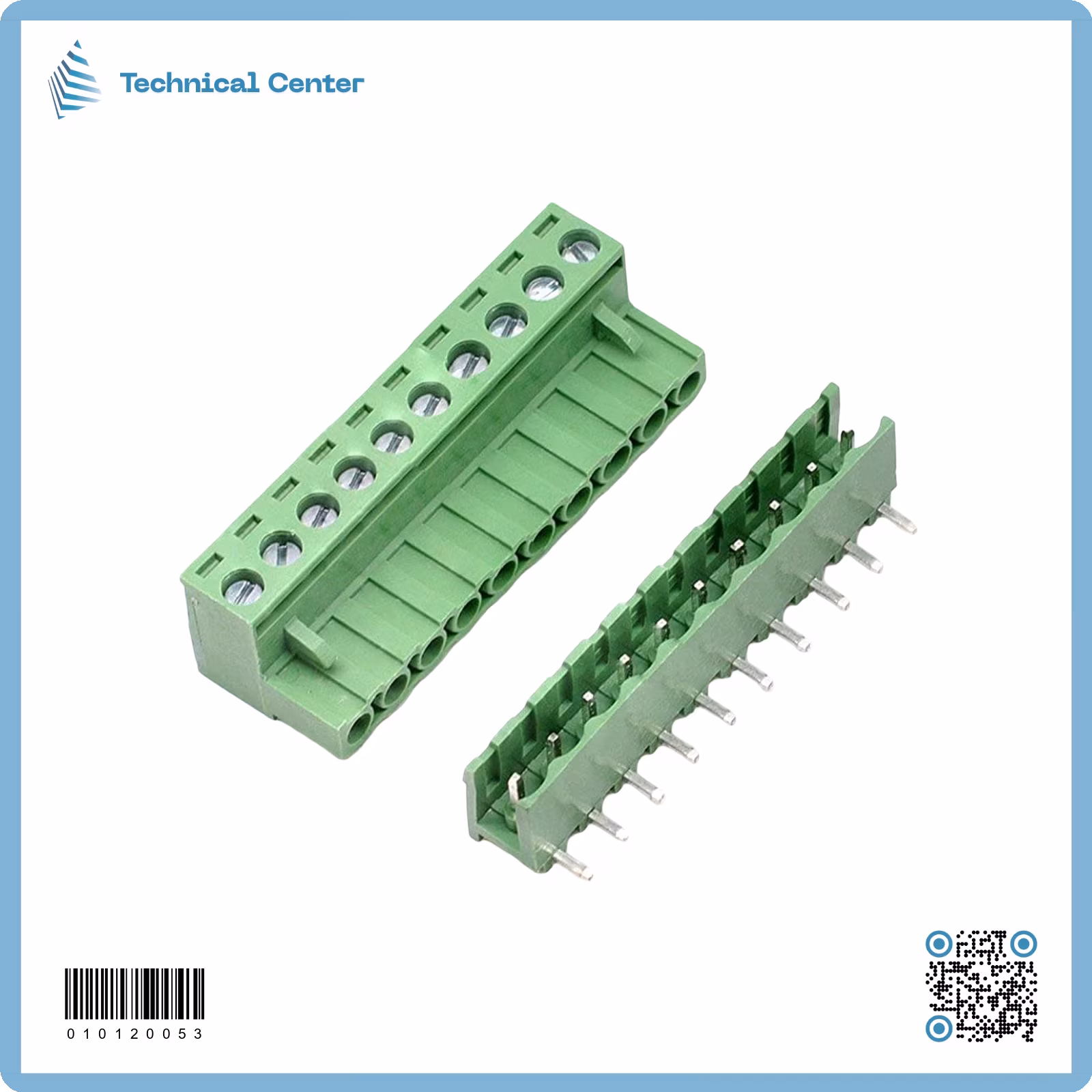كونكتر(PCB ذكر+ انثى  برغي)(5.08mm)(10pin)