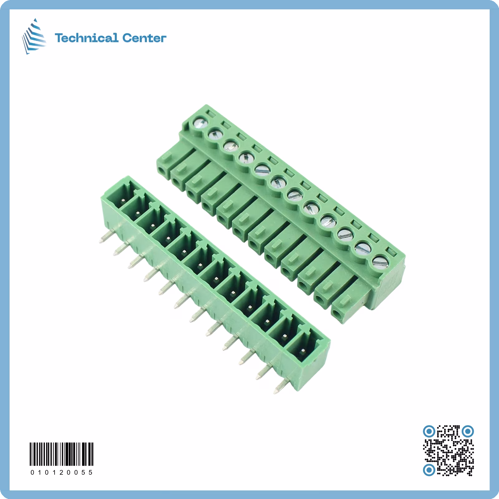 كونكتر(PCB ذكر+ انثى  برغي)(5.08mm)(12pin)