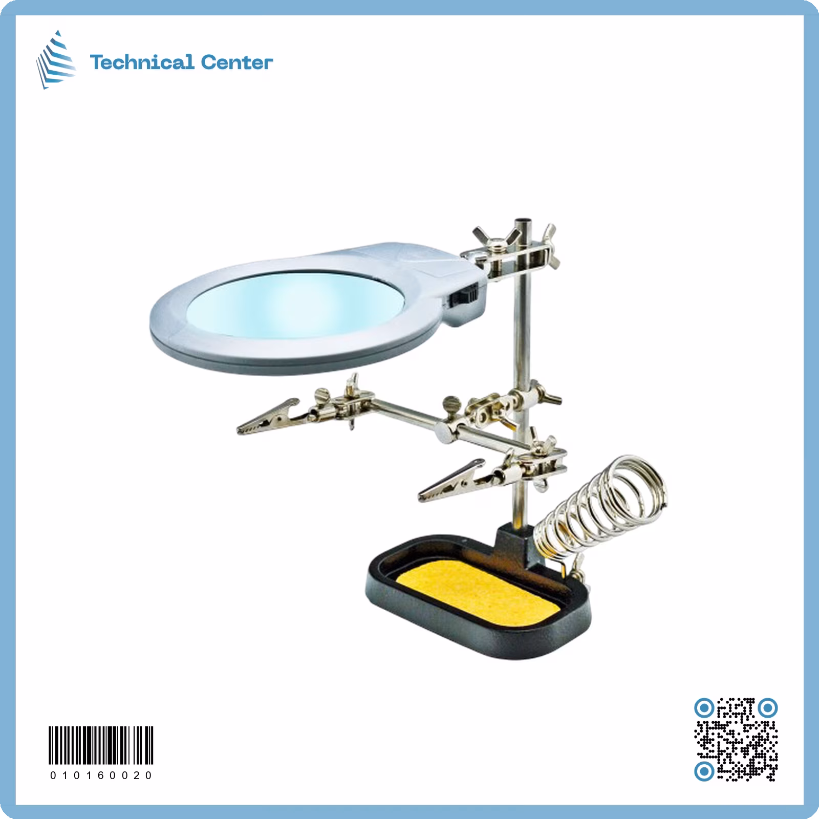 ستاند كاوية اسوار اسود مع مكبرة واسفنجة(AS-SR10MB)MAGNIFIER