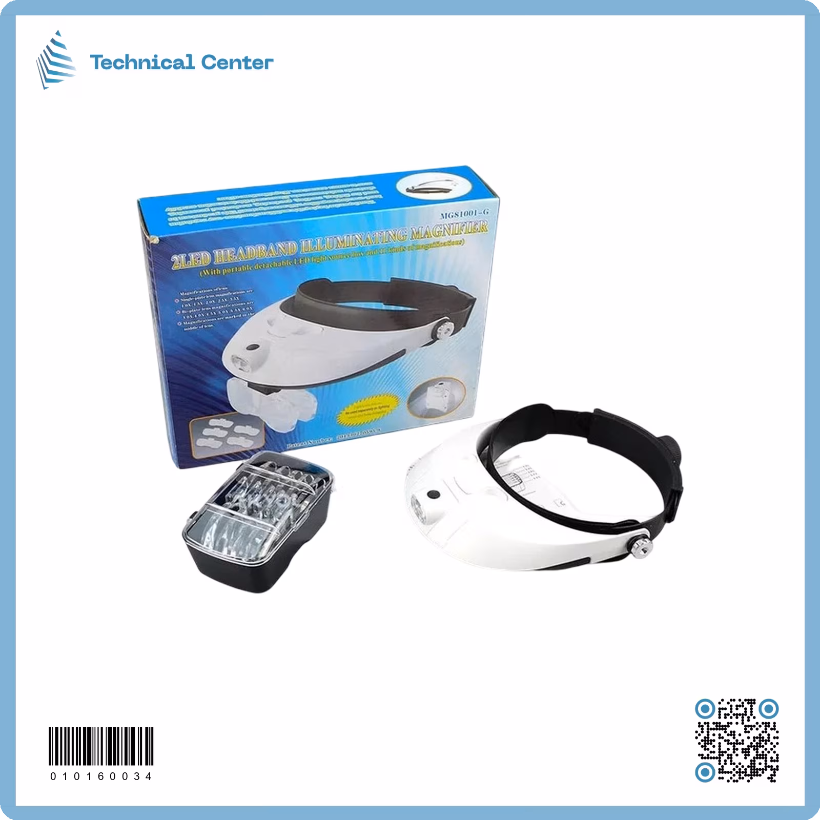 مكبرة كاسكيت نظارة(2LED headband)(MG81001-G)