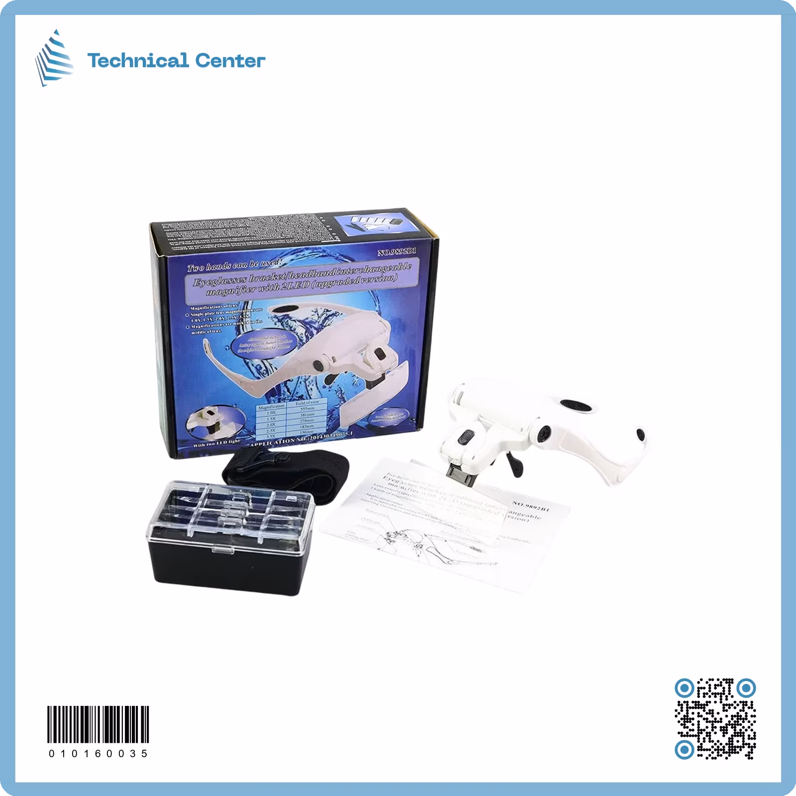 مكبرة نظارة(2LED headband)(MG9892B2)