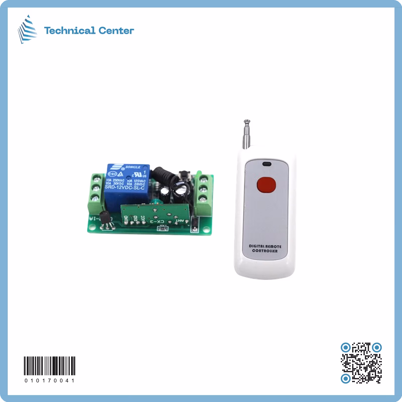 رموت +كارت مسيطر (1CH 12V DC receiver)