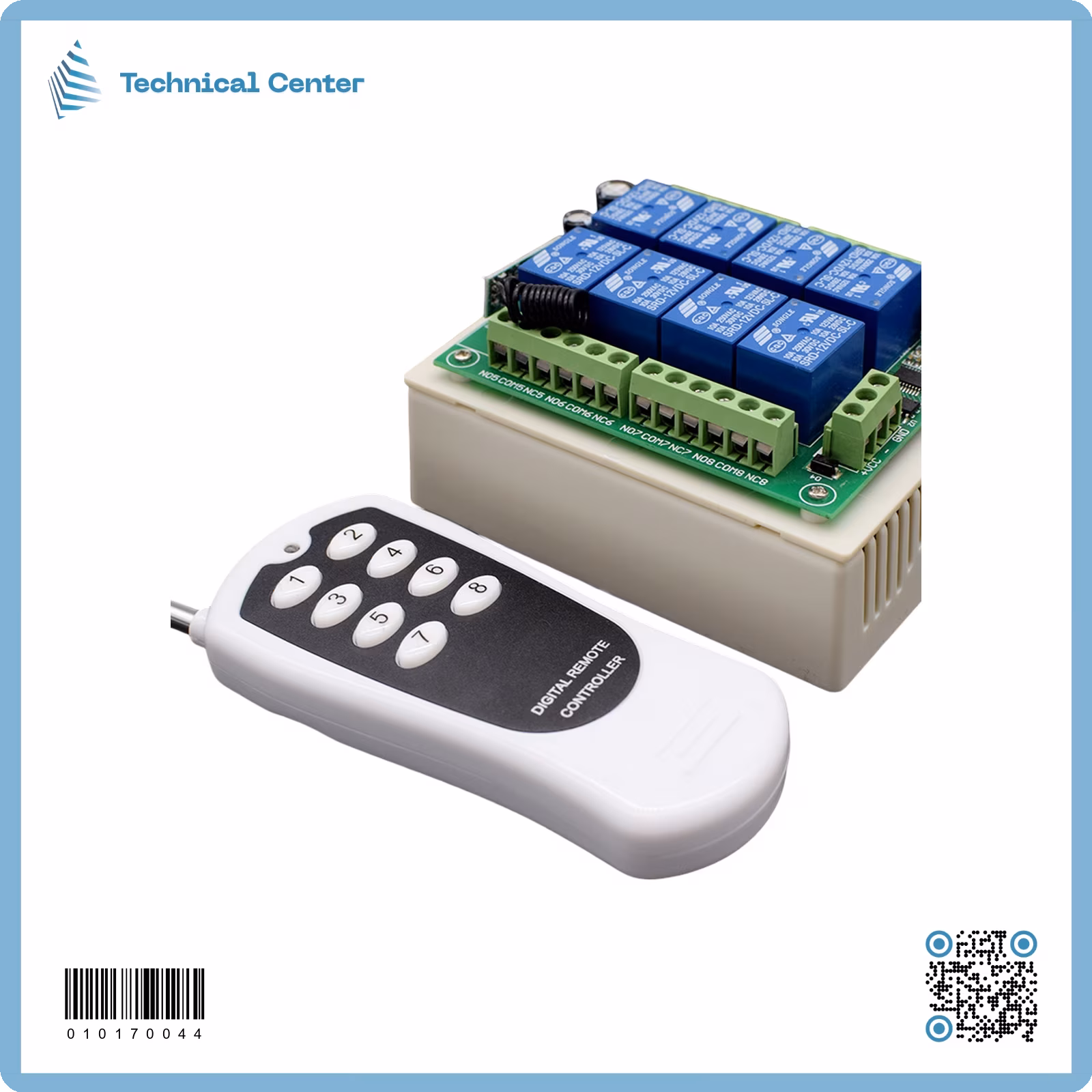 رموت +كارت مسيطر (8CH 12V DC receiver)