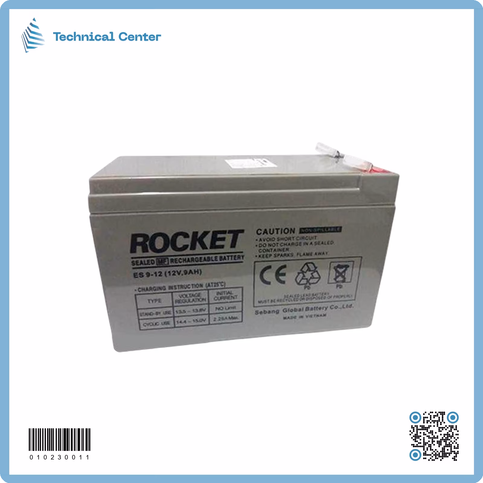 بطارية  (12V-9A) (ROCKET)