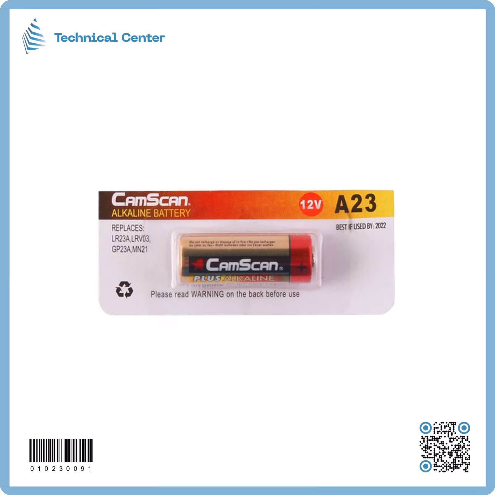 بطارية رموت سيارة(Camscan)(12V)(A23)الكلاين
