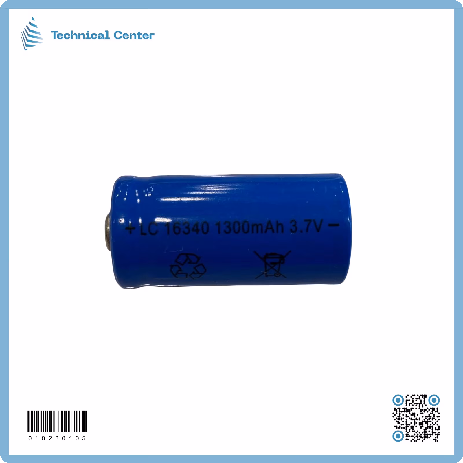 بطارية  (3.7V-1300mA)(16340) بن