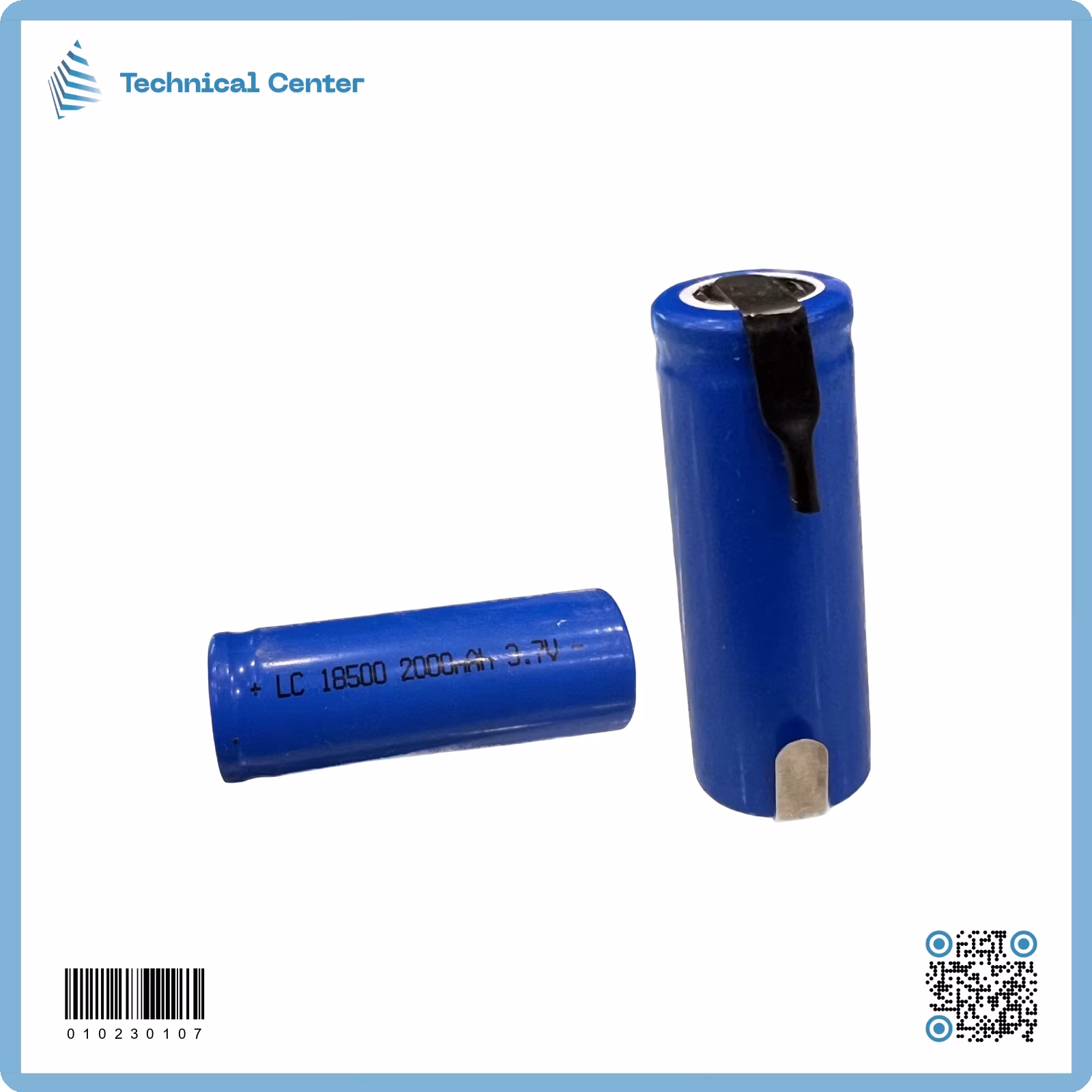بطارية  (3.7V-2000mA)(LC18500) ليطة