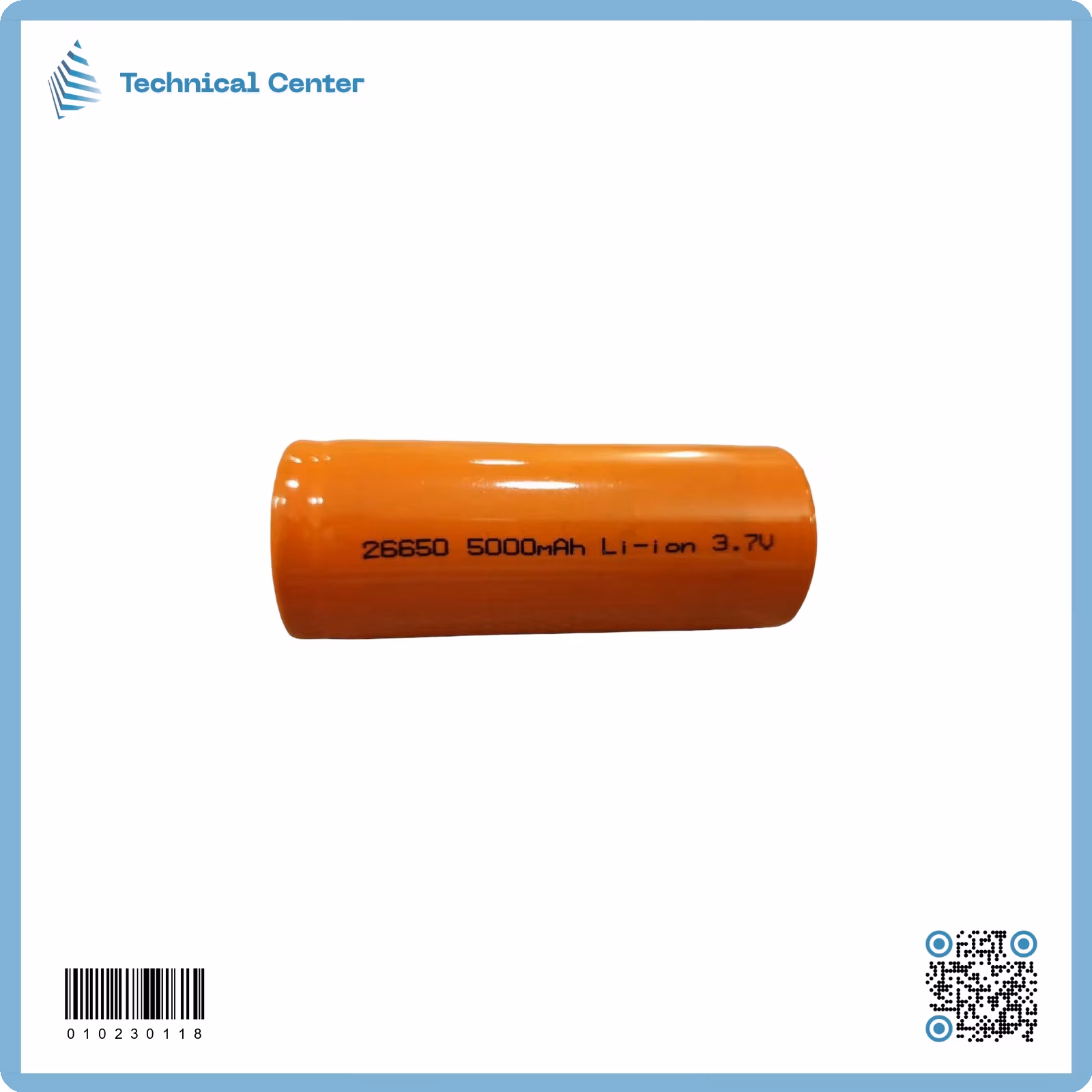 بطارية  (3.7V-5000mA)(26650) فلات