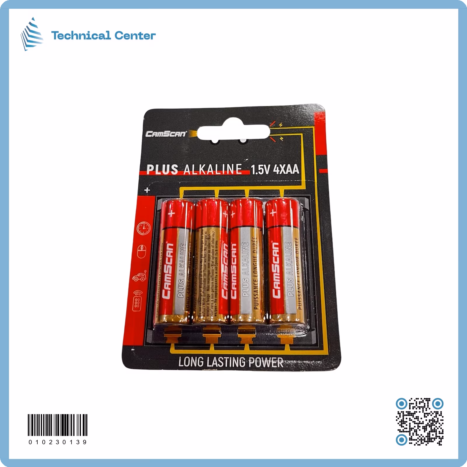 بطارية قلم الكلاين(Camscan)(1.5V)(AA) احمر  (قطعة)