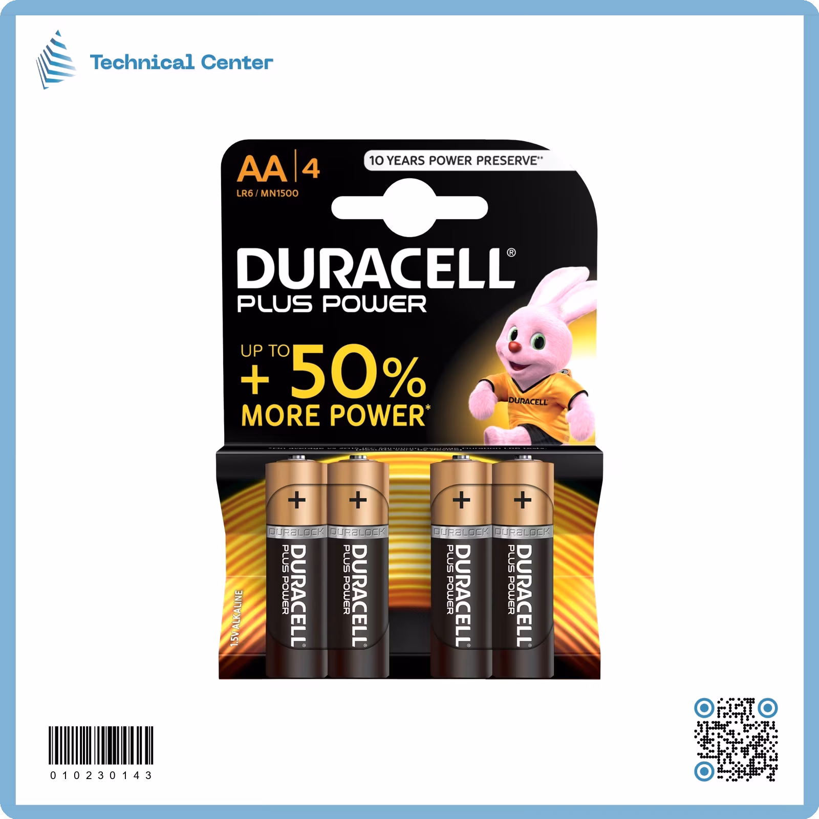 بطارية حجم قلم(AA)(DURACELL)(1.5V) ( (قطعة)