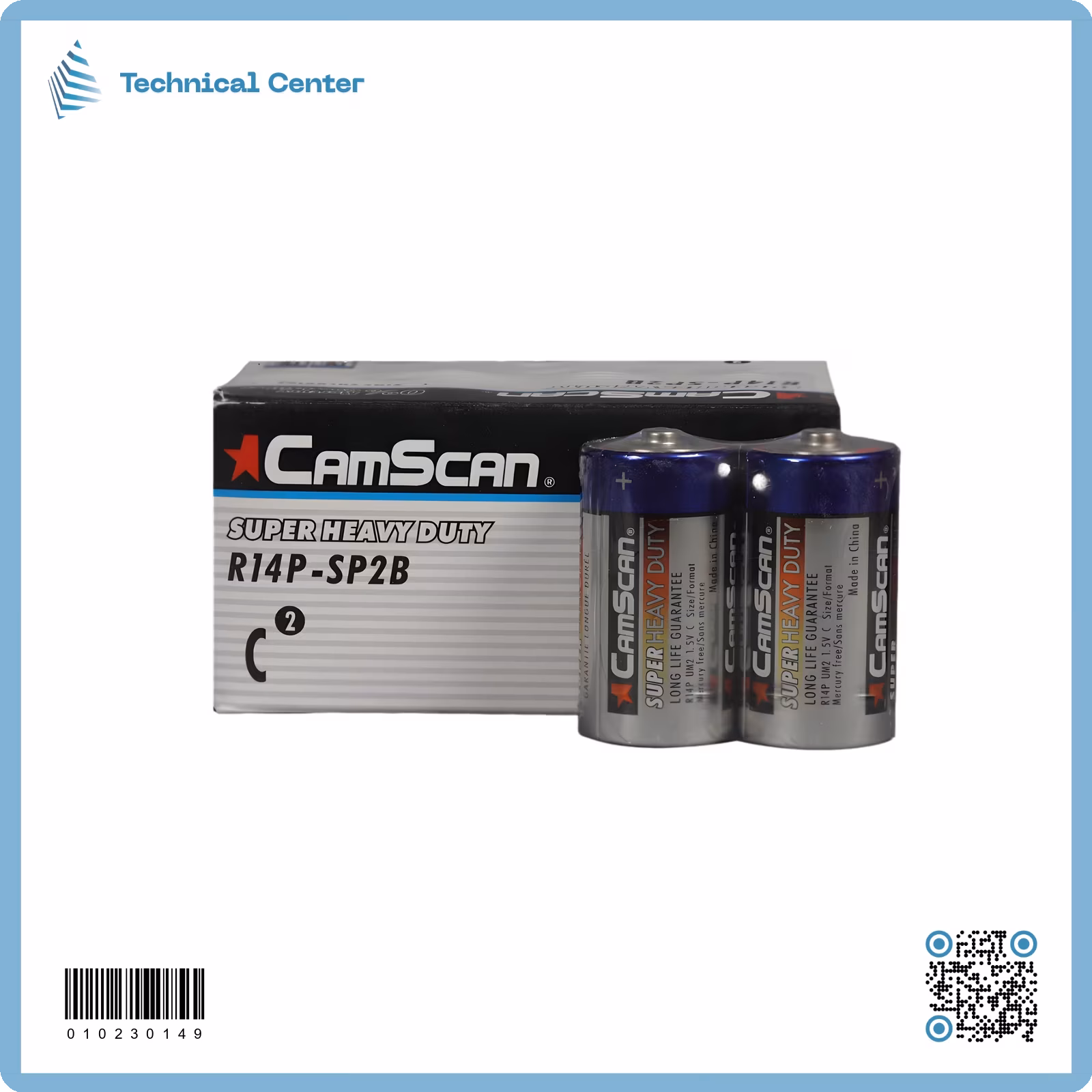 بطارية  وسط  فل (Camscan)(C)(1.5V) (قطعة)