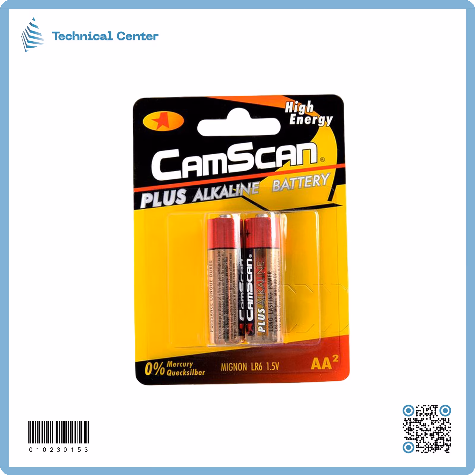 بطارية قلم الكلاين(Camscan)(1.5V)(AA) احمر  (قطعة)