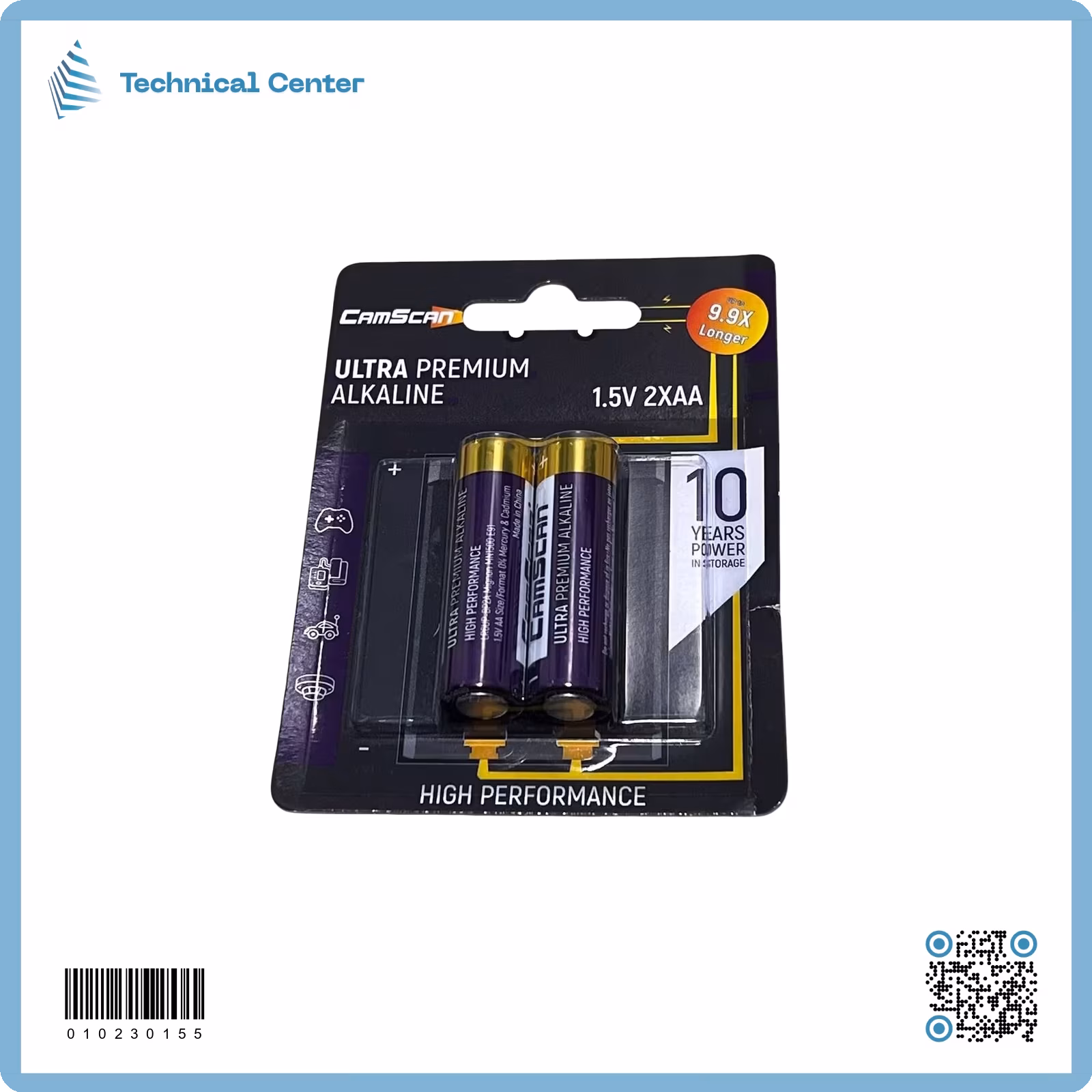بطارية قلم الكلاين(Camscan)(1.5V)(AA) ازرق  (قطعة)