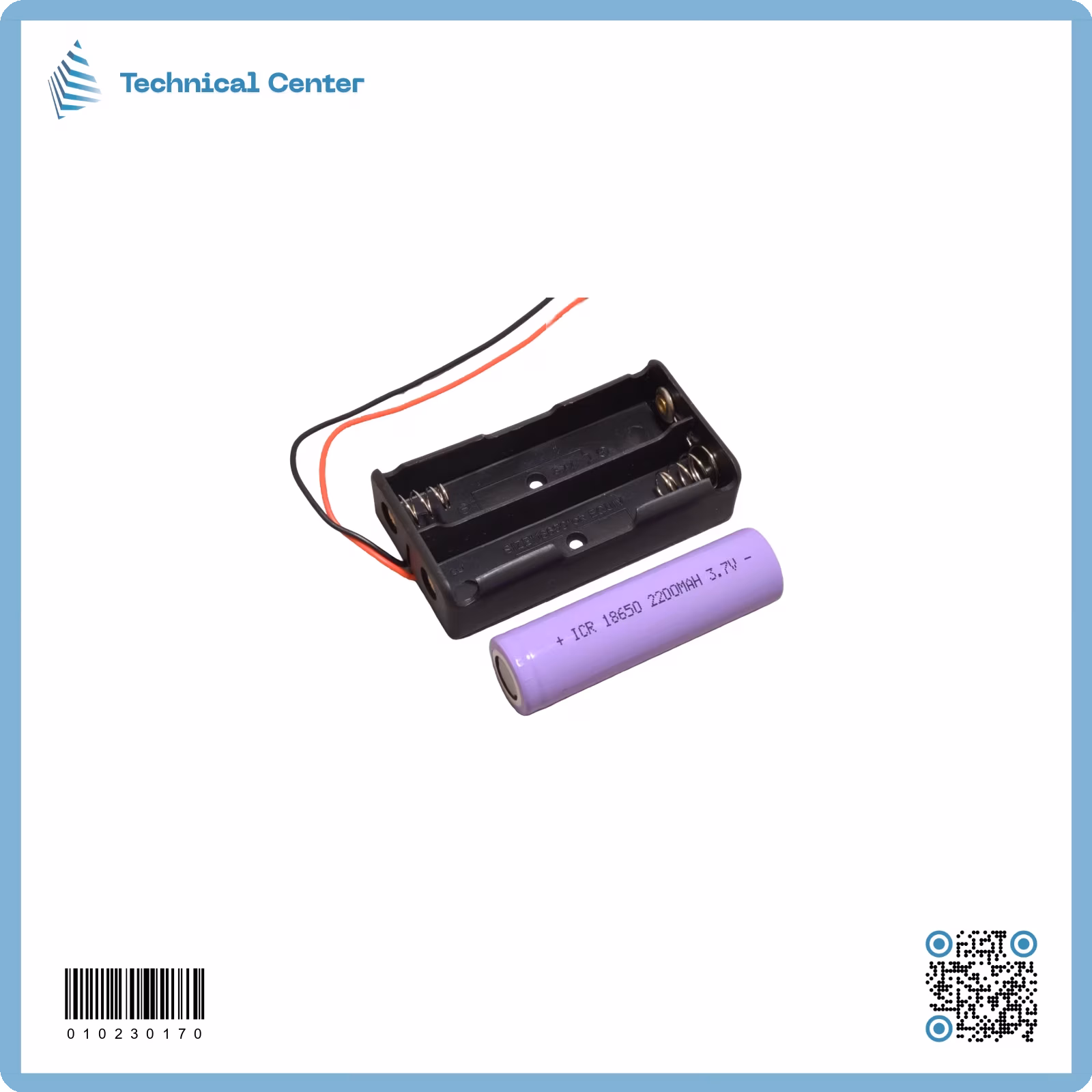 قاعدة بطارية ليثيوم (3.7V)(ثنائية)