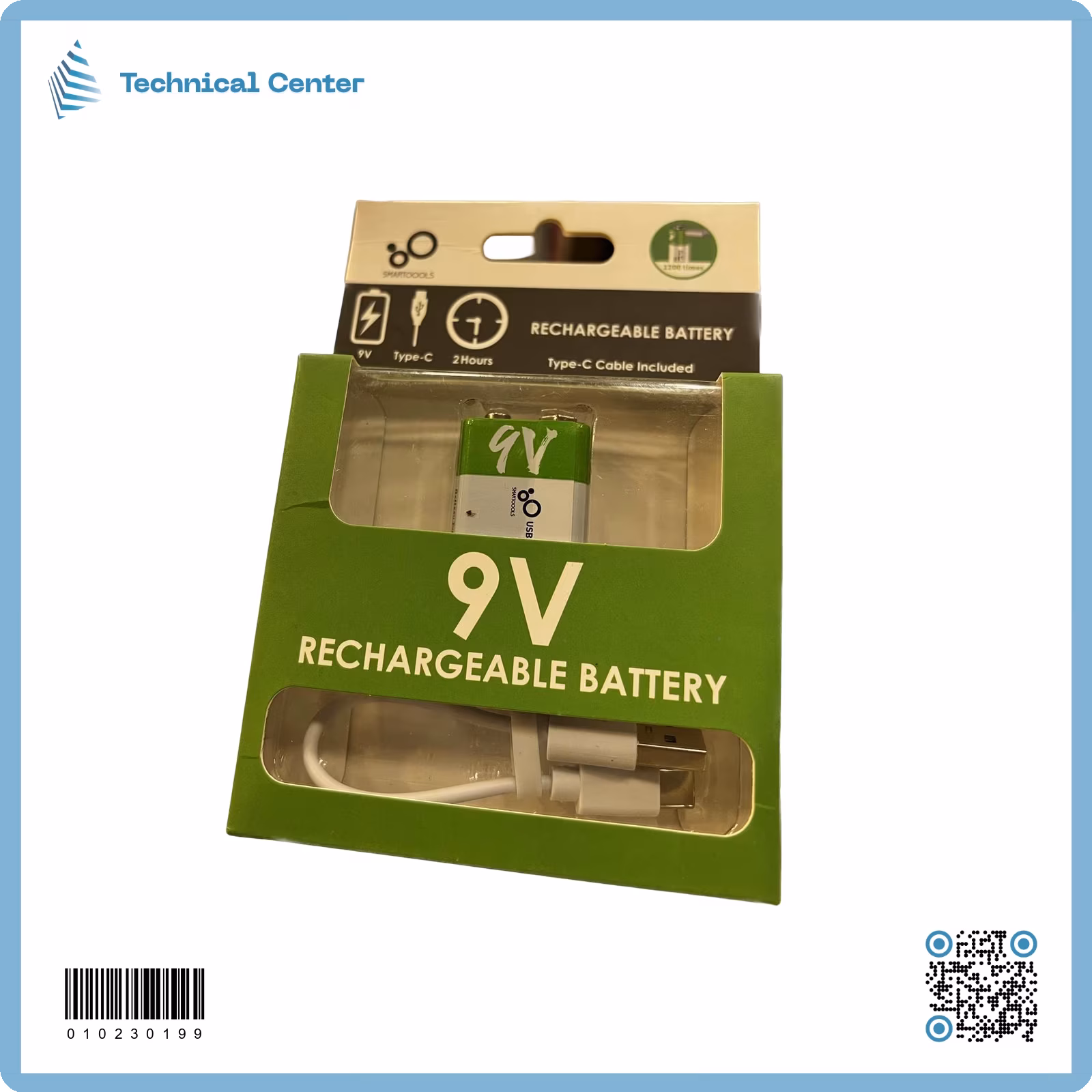 بطارية شحن  (smartoools)(9V-650mA)+ كيبل