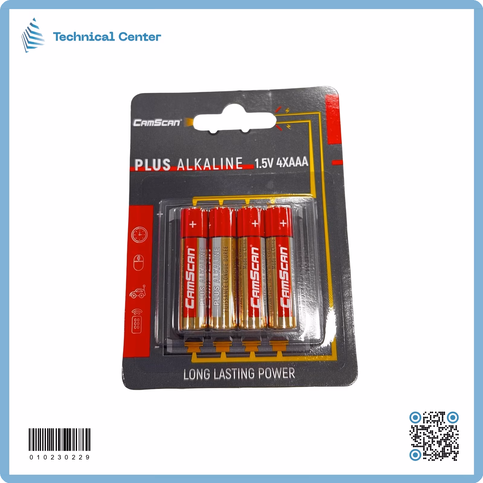 بطارية رموت الكلاين(Camscan)(1.5V)(AAA) احمر  (قطعة)