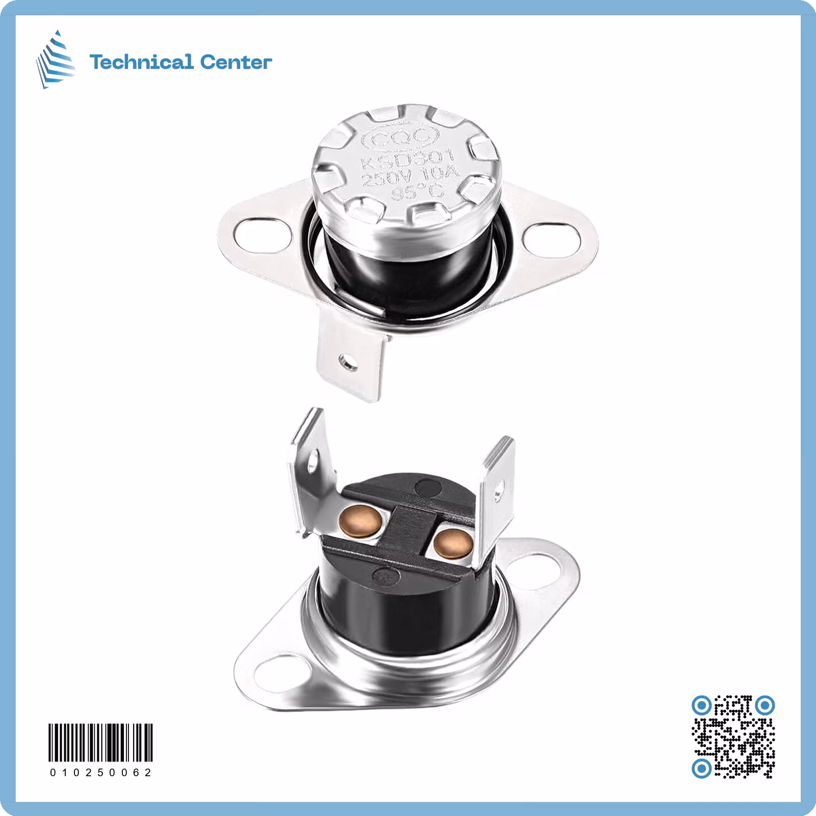 فيوز حراري معدني(16mm)(95C) (10A)