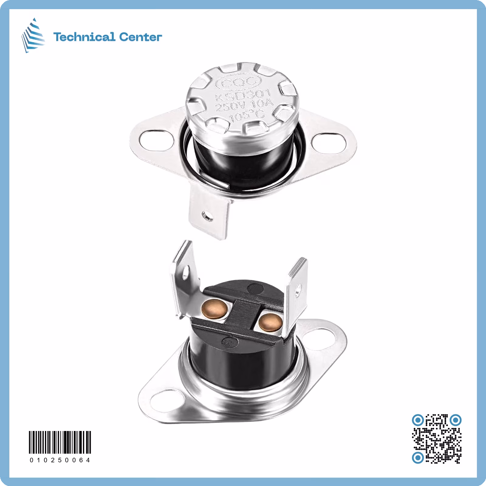 فيوز حراري معدني(16mm)(105C) (10A)