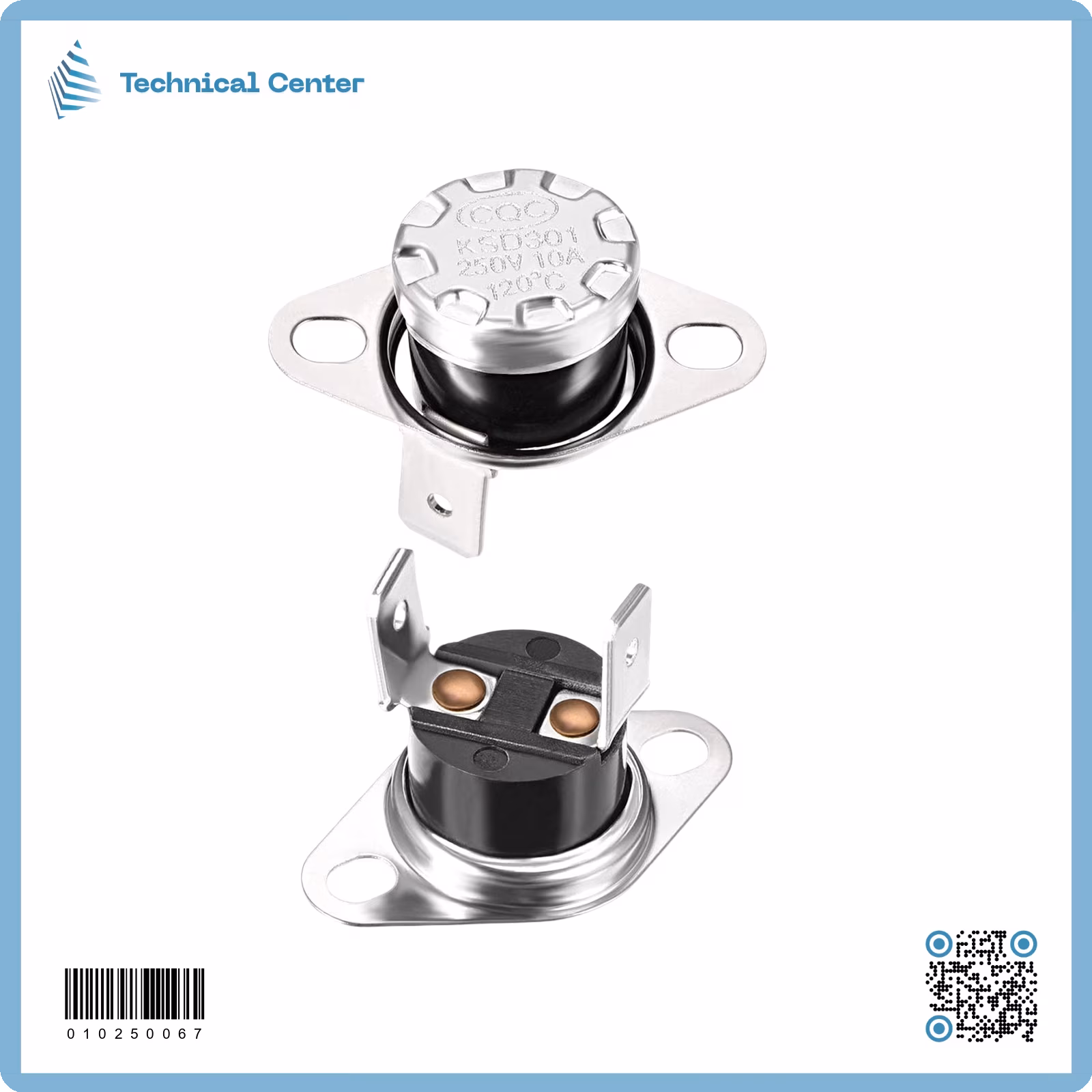 فيوز حراري معدني(16mm)(120C) (10A)